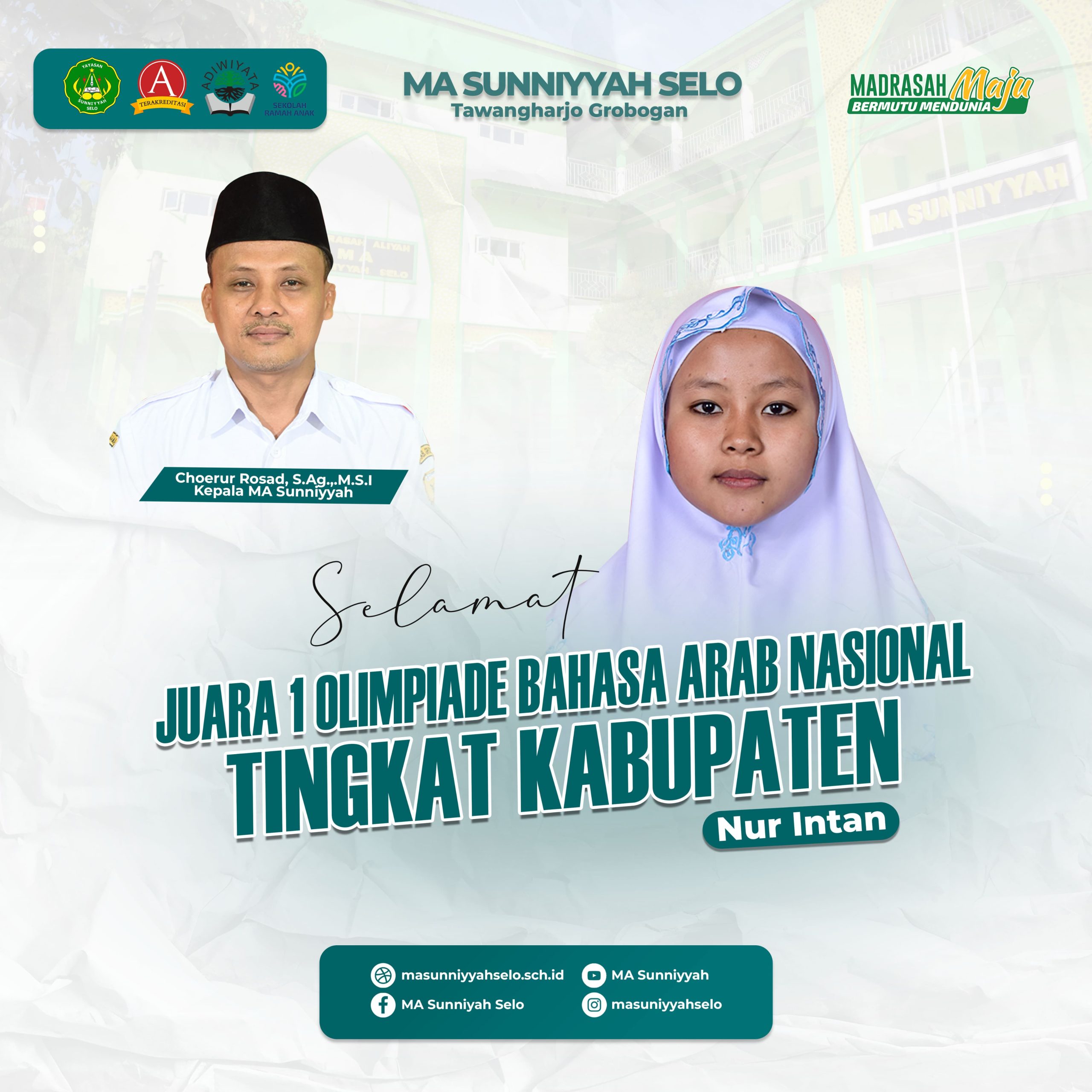 MA Sunniyyah Selo Raih Juara 1 Olimpiade Bahasa Arab Nasional Ke-7 Tahun 2024 Tingkat Kabupaten