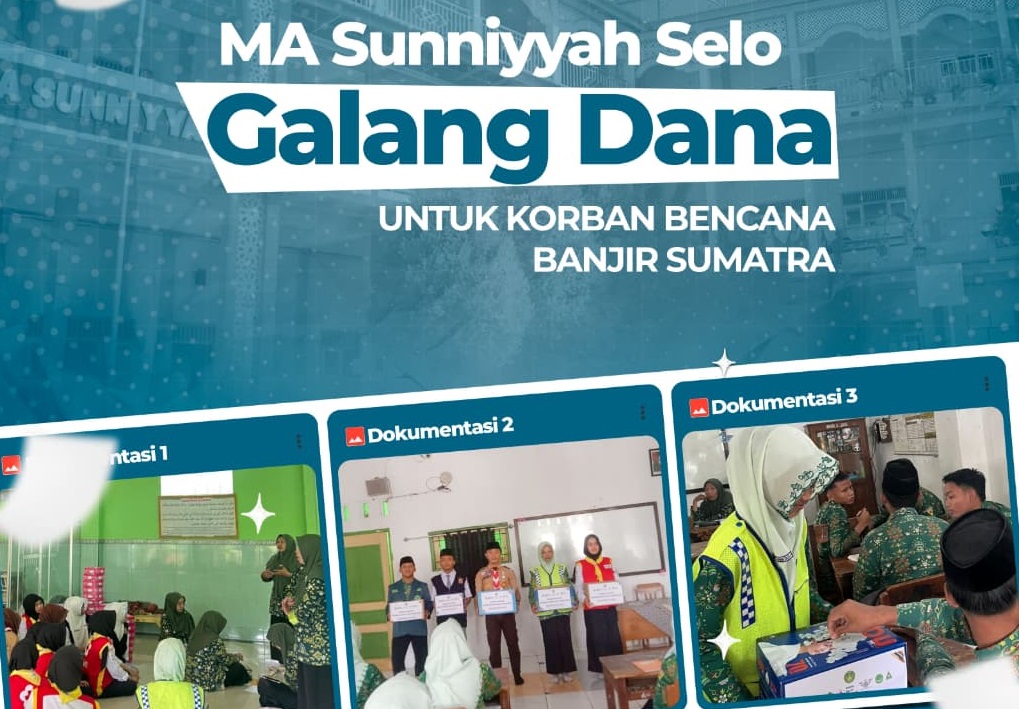 Warga MA Sunniyyah Selo Kompak Galang Dana untuk Korban Banjir di Sumatra