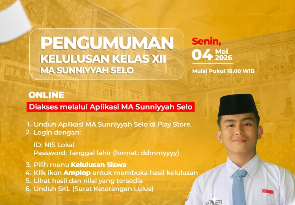 Pengumuman Kelulusan Kelas XII MA Sunniyyah Selo