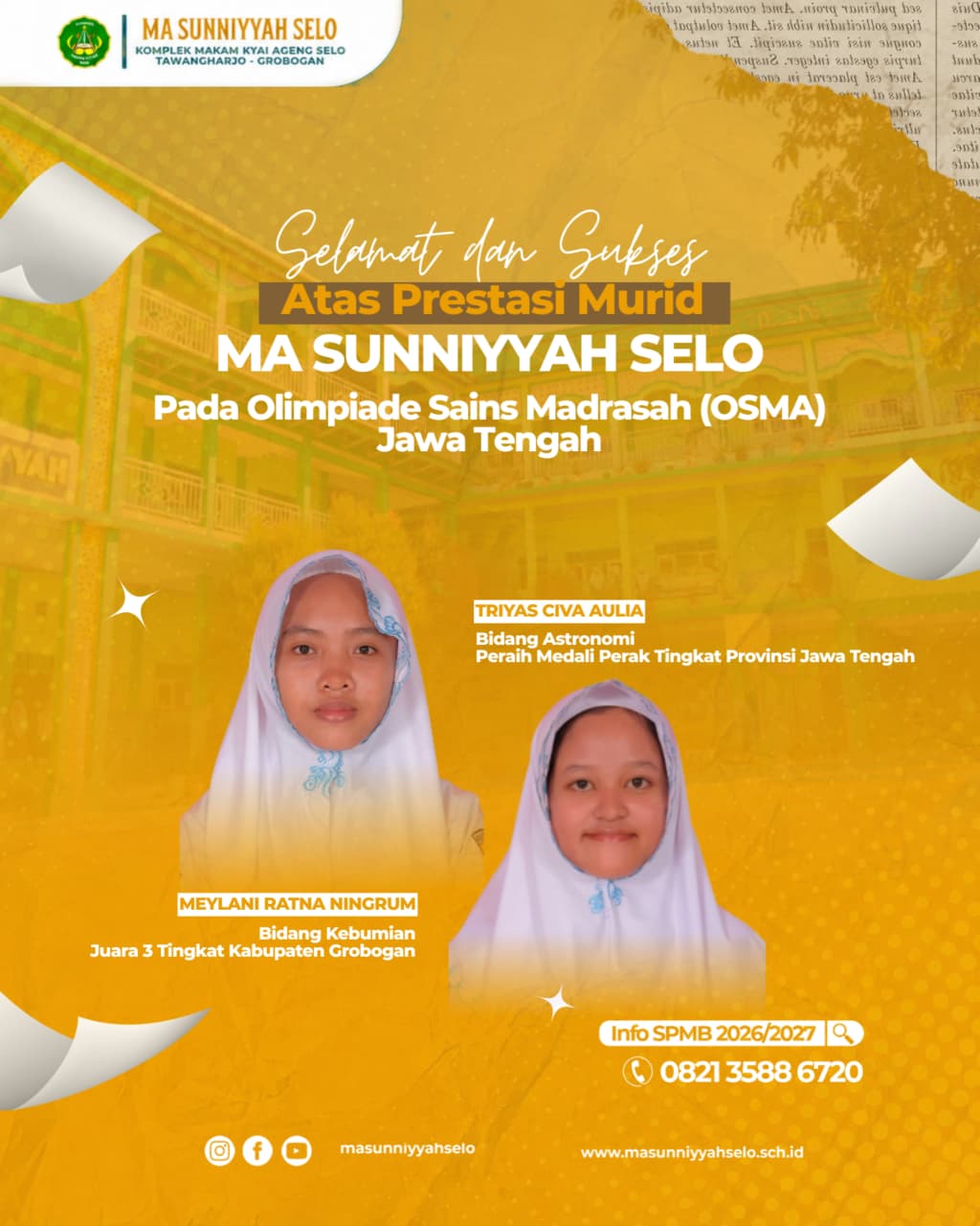 Siswa MA Sunniyyah Selo Raih Prestasi pada OSMA Jawa Tengah