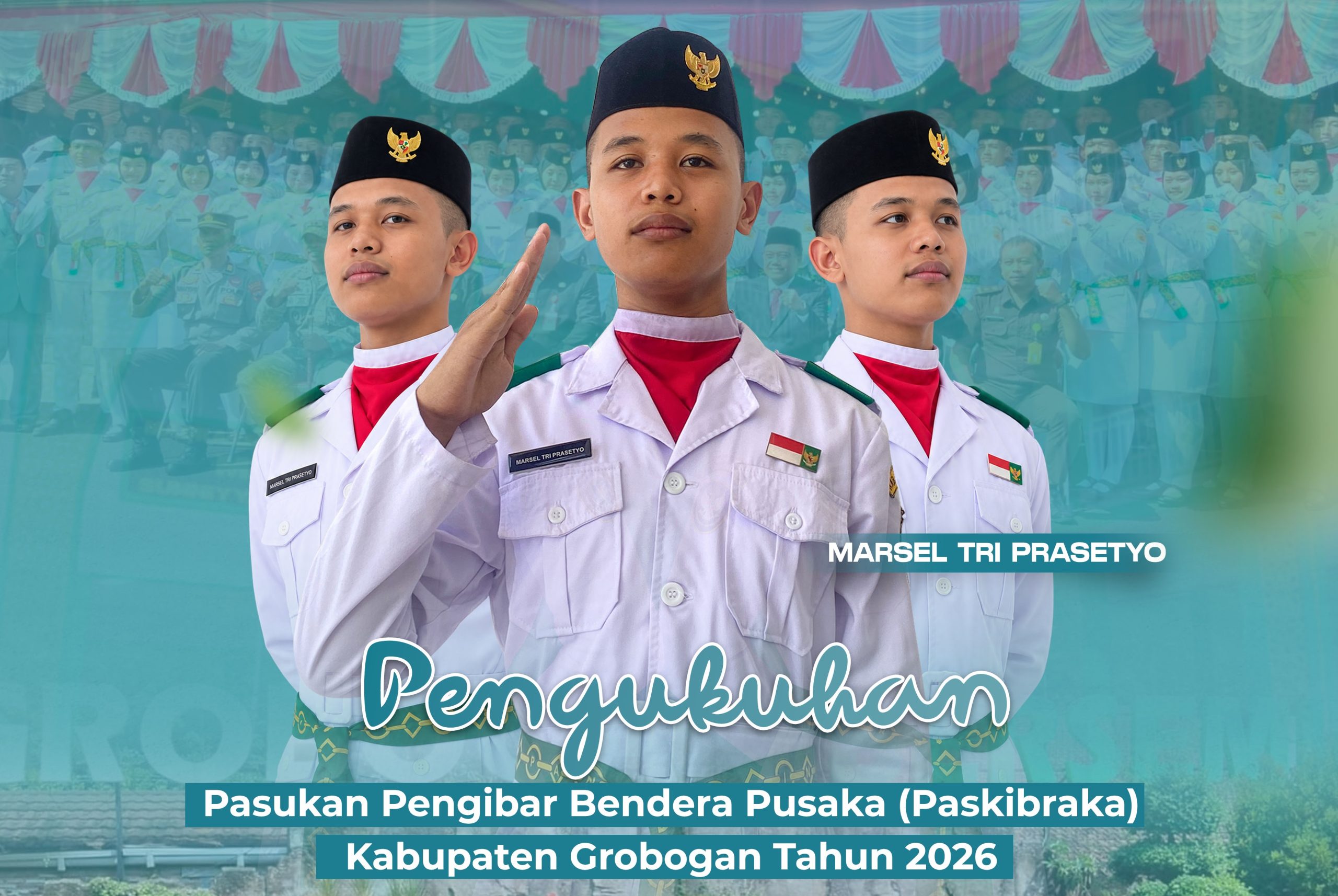 Murid MA Sunniyyah Selo, Marsel Tri Prasetyo, Dikukuhkan sebagai Paskibraka Kabupaten Grobogan 2026