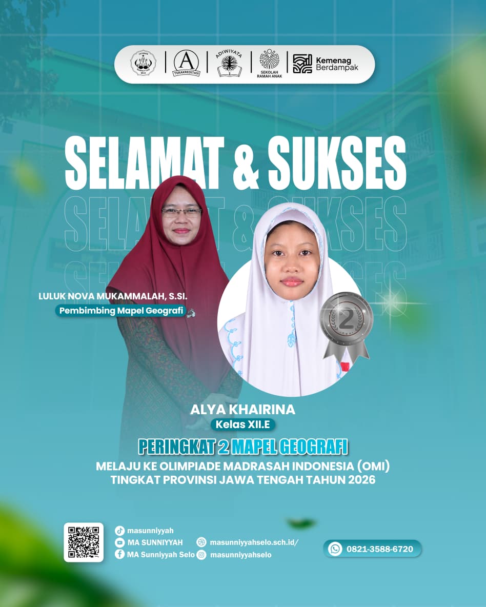 Alya Khairina Raih Peringkat 2 OMI Geografi Tingkat Kabupaten Grobogan, Siap Berlaga di Tingkat Provinsi